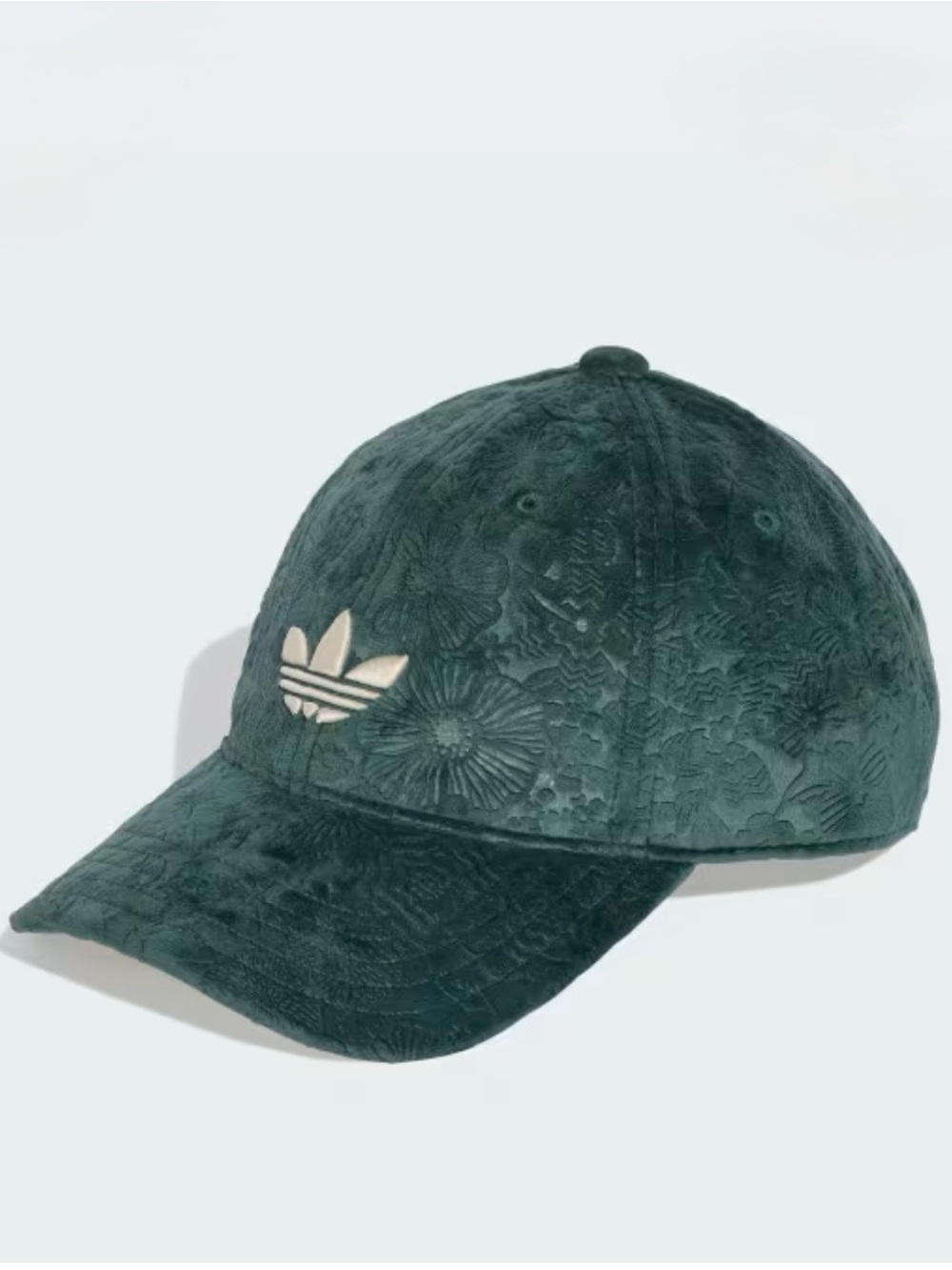 adidas Originals Women's Dark Green Embossed Floral Baseball Cap - Picture 4 of 6